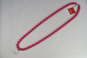 Alternative view of Collana Rosa lunga fucsia
