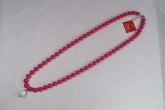Collana Rosa lunga fucsia