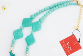 Alternative view of Collana Mara verde Tiffany