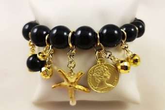 Bracciale Chiara nero-dorato novità