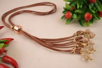 Collana Sarah marrone cognac