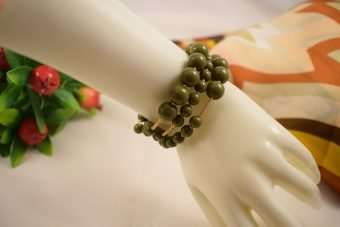 Bracciale Elsa verde oliva