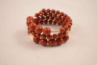 Alternative view of Bracciale Elsa marrone terracotta