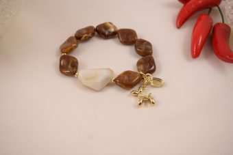 Bracciale Nadia marrone e beige