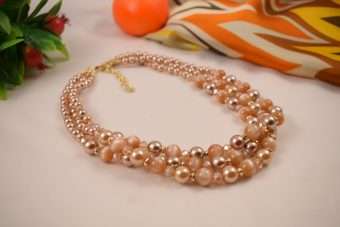 Alternative view of Collana Luna champagne