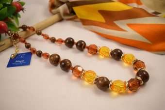 Collana Andrea ambra-marrone