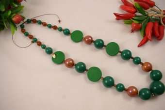 Alternative view of Collana Maria verde marrone
