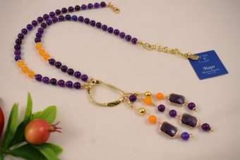 Collana Ornella viola-gialla
