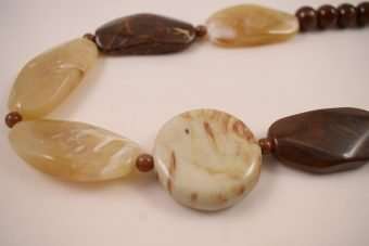 Alternative view of Collana Nadia beige-marrone