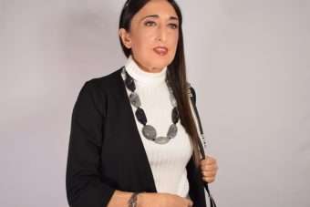 Collana Nadia nera-grigia