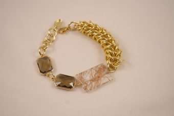 Alternative view of Bracciale Romina coffee