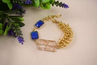Alternative view of Bracciale Romina blu elettrico
