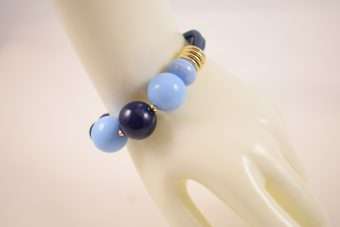 Alternative view of Bracciale Betty blu e celeste