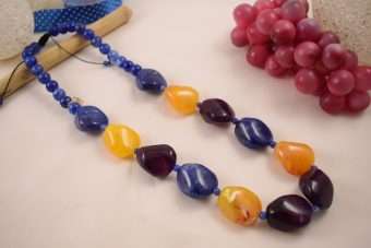 Collana Lola blu-giallo-viola