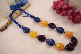 Alternative view of Collana Lola blu-giallo-viola