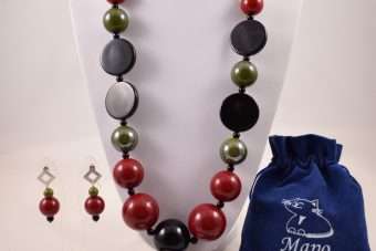 Completo Maria rosso, nero e verde