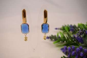 Orecchini Romina blu elettrico