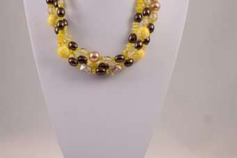 Completo Lucilla giallo-marrone