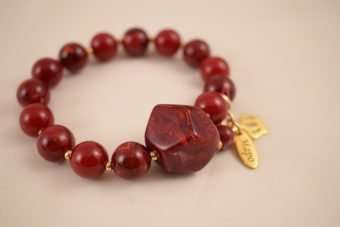 Alternative view of Bracciale Jennifer rosso bordeaux