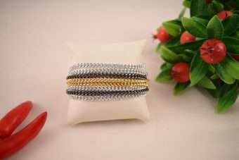 Bracciale Abba dorato-argentato-canna di fucile