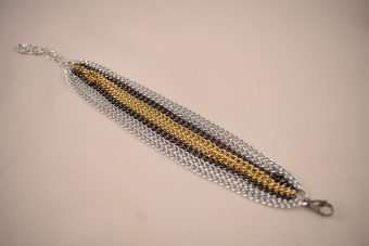 Alternative view of Bracciale Abba dorato-argentato-canna di fucile