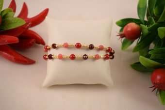 Bracciale Jennifer bordeaux-rosso-corallo