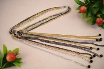 Collana Abba dorata-argentata-canna di fucile