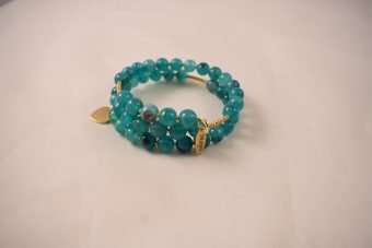 Alternative view of Bracciale Fiamma verde ottanio