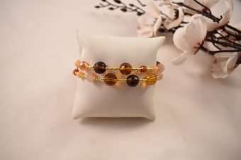 Bracciale Lucilla rosa-ambra