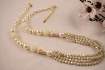 Collana Aurora bianco perla