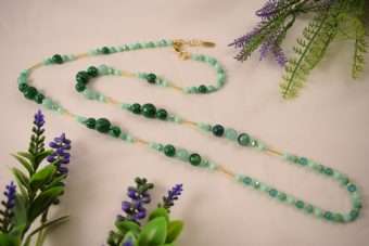 Collana Gaia verde malachite e verde Tiffany