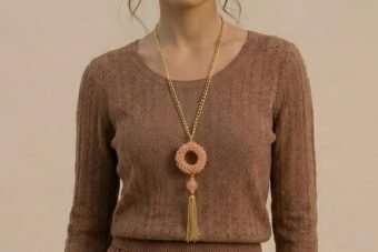 Alternative view of Collana Ruta champagne