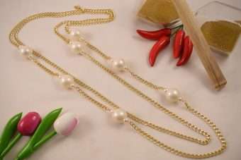 Alternative view of Collana Donatella bianco perla