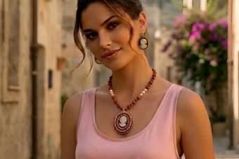 Collana Cammeo Emma terracotta