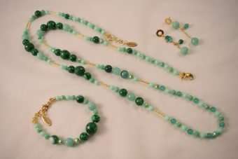 Completo Gaia verde malachite e verde Tiffany
