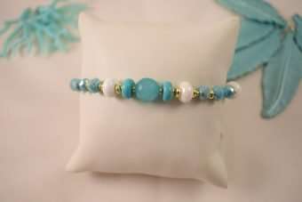 Alternative view of Bracciale Luisa turchese