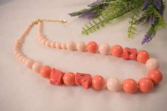 Collana Ale rosa corallo e rosa cipria
