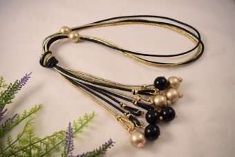 Alternative view of Collana Sarah nero-platino