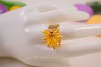 Anello Eva giallo zafferano