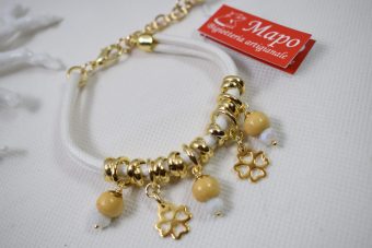 Alternative view of Bracciale Cora bianco