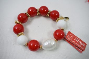 Alternative view of Bracciale Cristina rosso