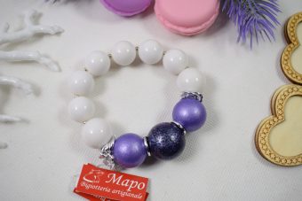 Bracciale Alessandra bianco-viola