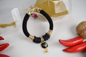 Alternative view of Bracciale Olga nero