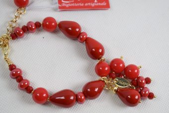Alternative view of Bracciale Doris rosso