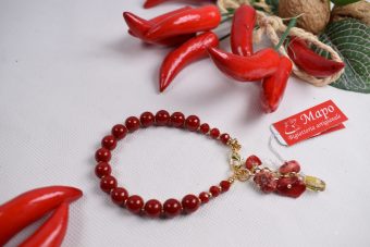 Alternative view of Bracciale Orietta rosso
