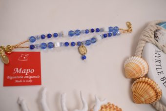 Alternative view of Bracciale Luna azzurro e bianco