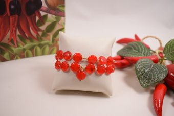 Bracciale Rossana rosso e dorato