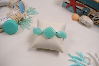 Alternative view of Bracciale Elsa verde menta