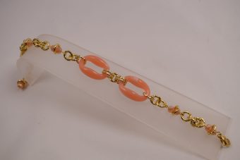Alternative view of Bracciale Simonetta rosa corallo