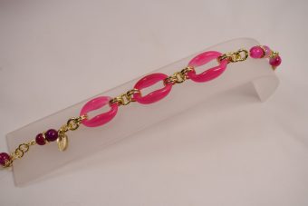 Alternative view of Bracciale Simonetta fucsia